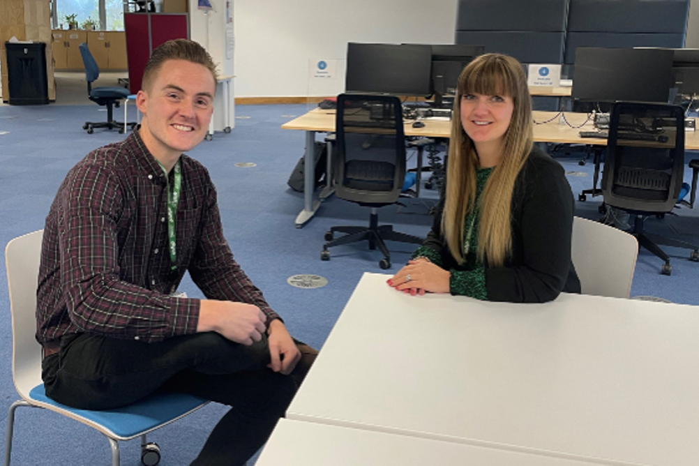 Alex, a social worker in South Gloucestershire Council's Waypoint team, and service manager Aimee Williams