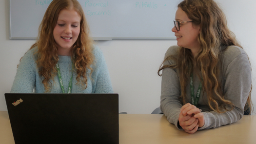 South Gloucestershire social workers Emily and Kelsey