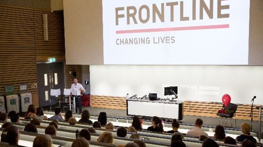 A lecture given to Frontline students in 2018 (Photo: Frontline)
