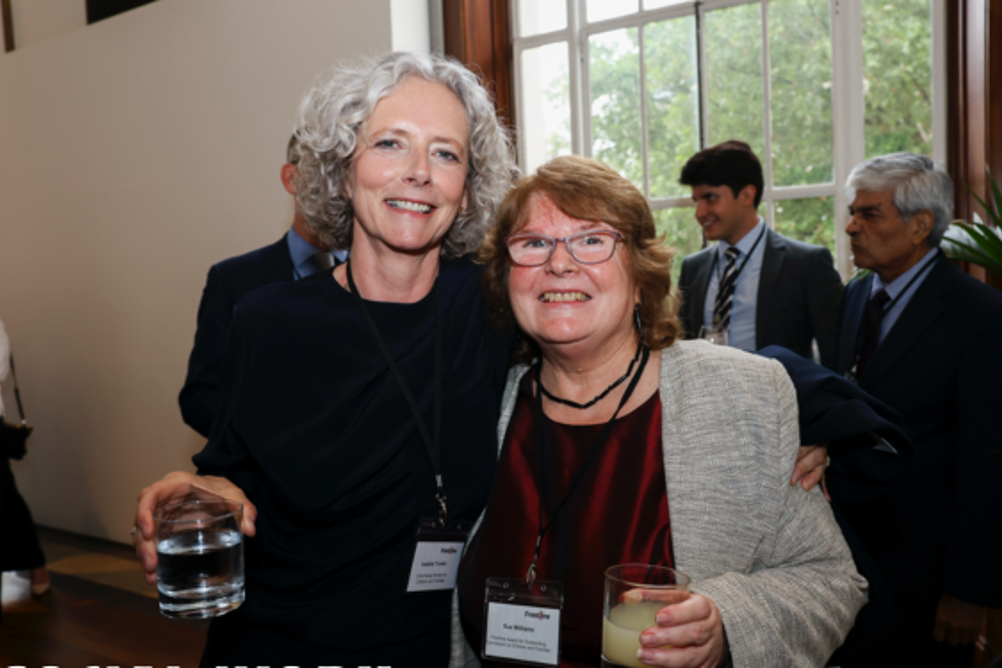Sue Williams (right) with Isabelle Trowler (left)